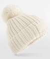 BB329 B329 Beechfield Toasty Patch Beanie Oatmeal colour image